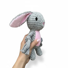 Cuddle Buddies- Plush Dog Toy with Rope Arms & Squeaker